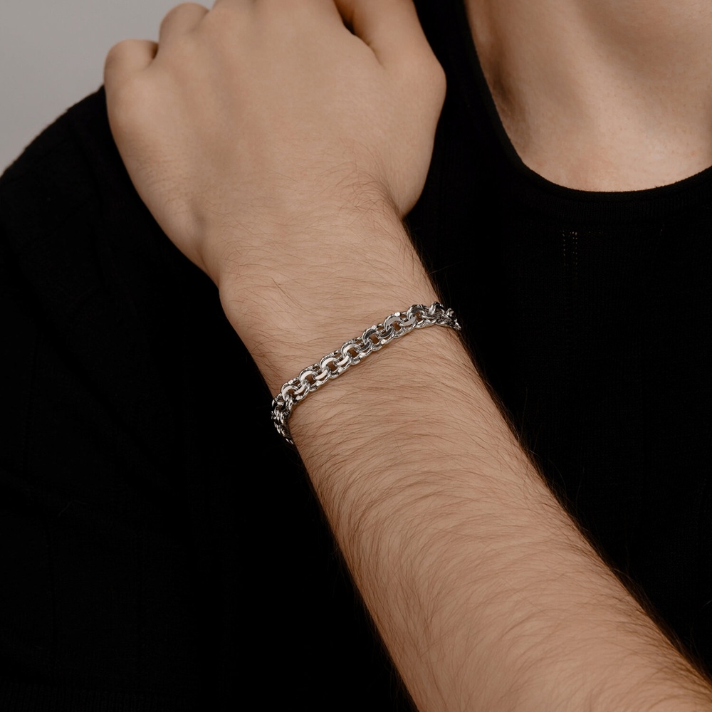 Náramok zo striebra bez kameňov