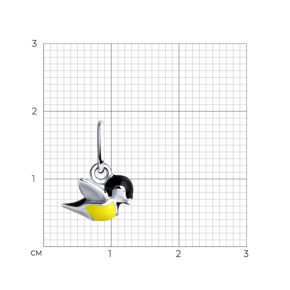 Prívesok  zo striebra s kameňmi Enamel