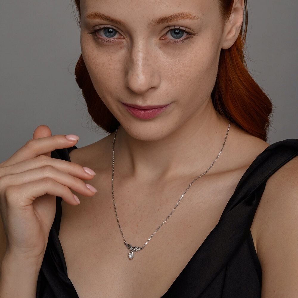 Náhrdelník  zo striebra s kameňmi Swarovski Topás