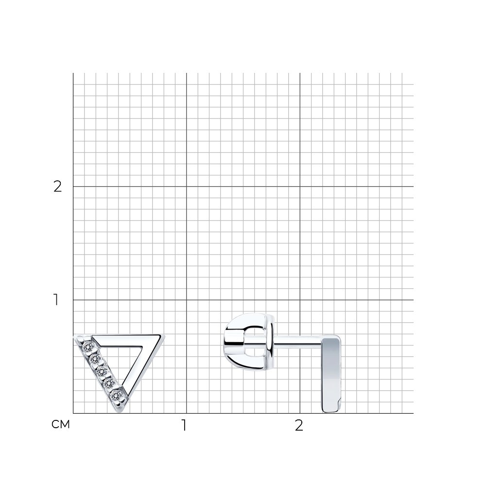 Náušnice zo striebra s kameňmi FIANIT