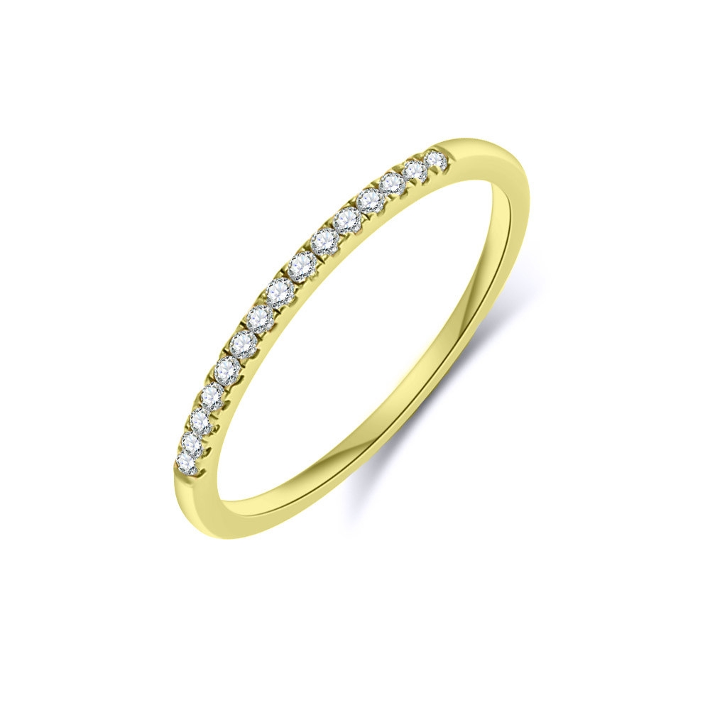 Prsteň zo žltého zlata s kameňmi DIAMANT