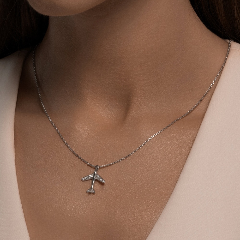 Náhrdelník  zo striebra s kameňmi Swarovski Topás