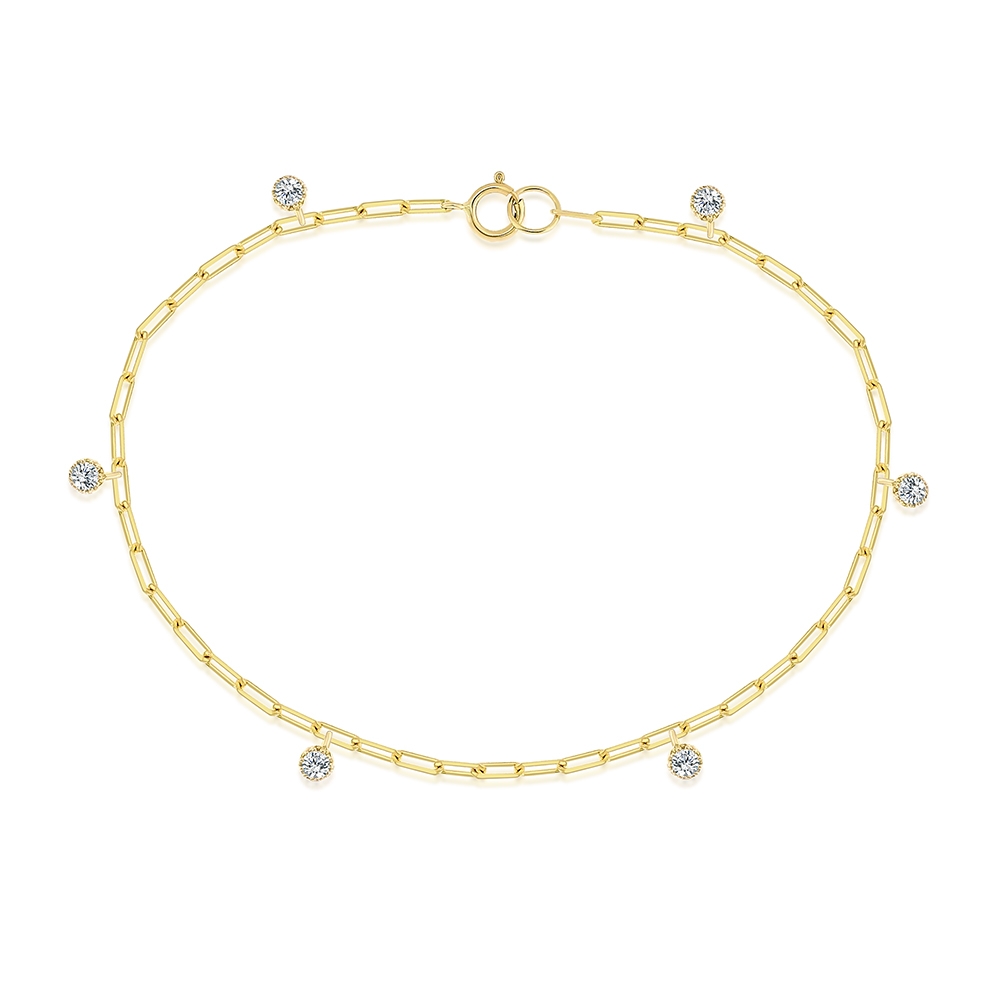 Náramok zo žltého zlata s kameňmi DIAMANT