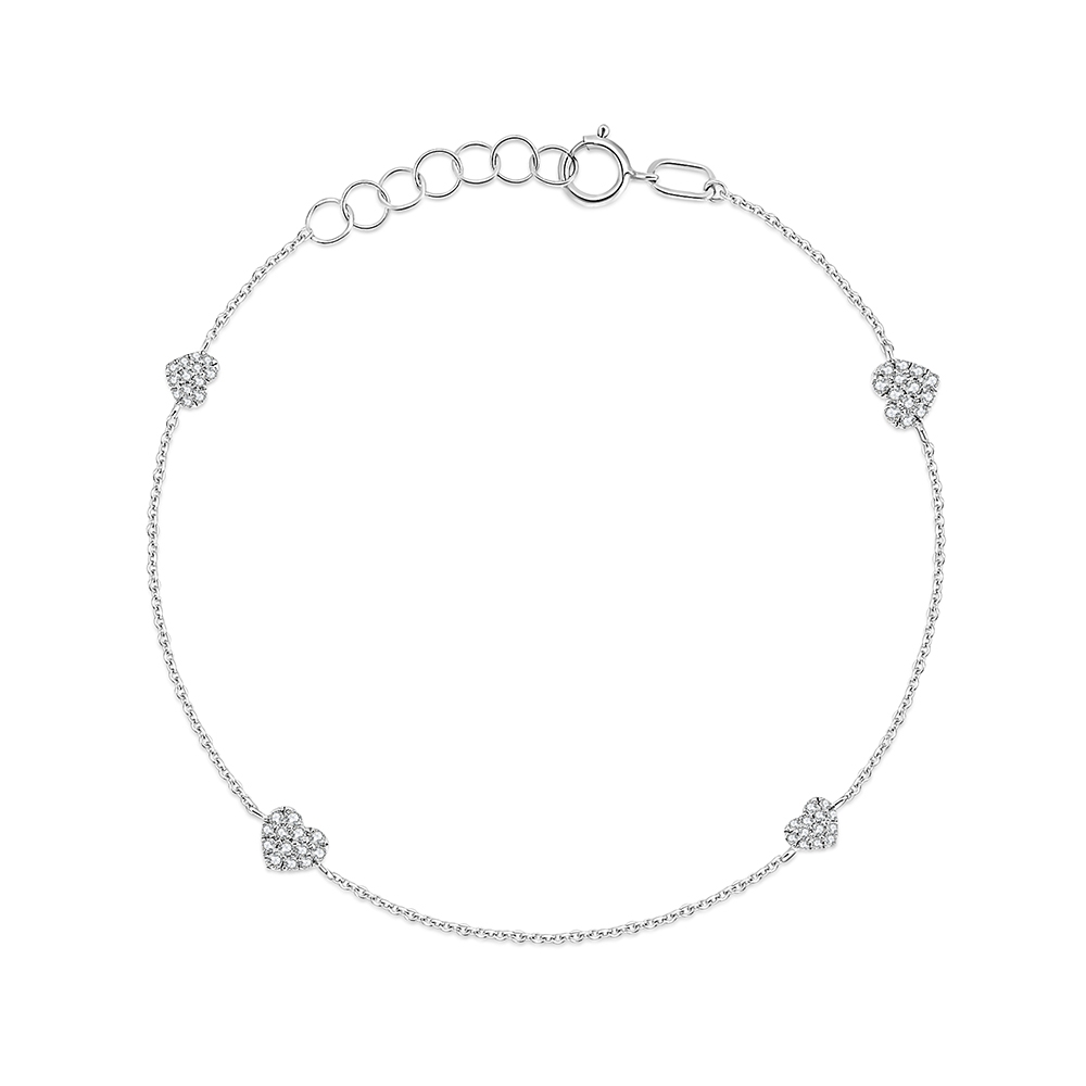 Náramok z bieleho zlata s kameňmi DIAMANT