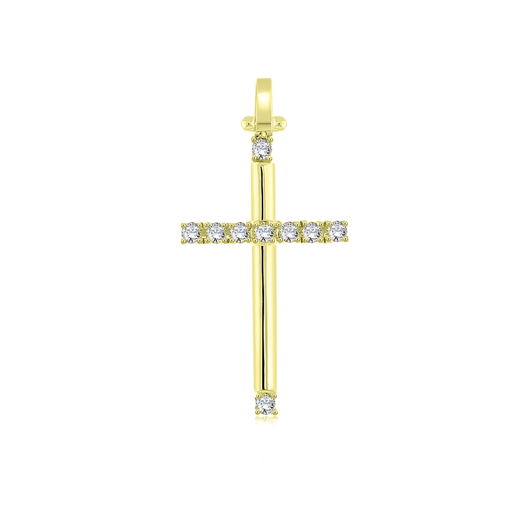 Prívesok zo žltého zlata s kameňmi DIAMANT