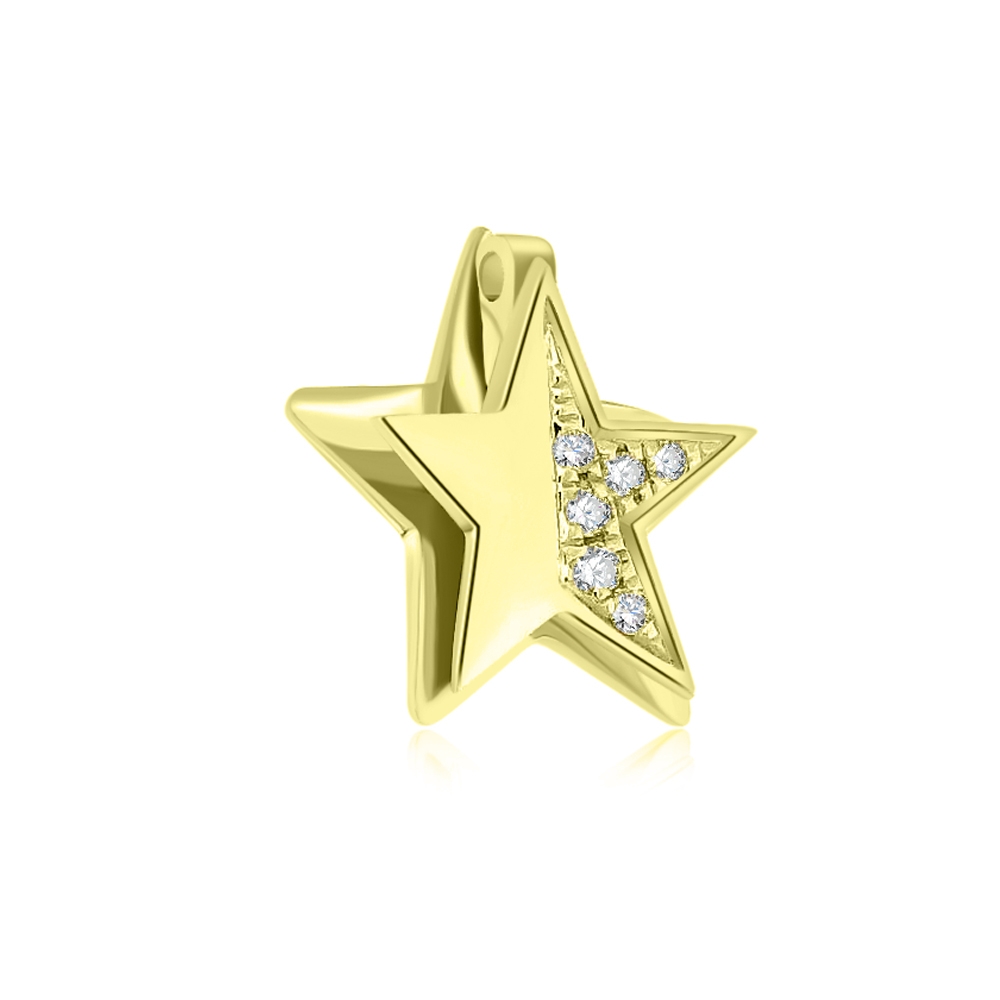 Prívesok zo žltého zlata s kameňmi DIAMANT