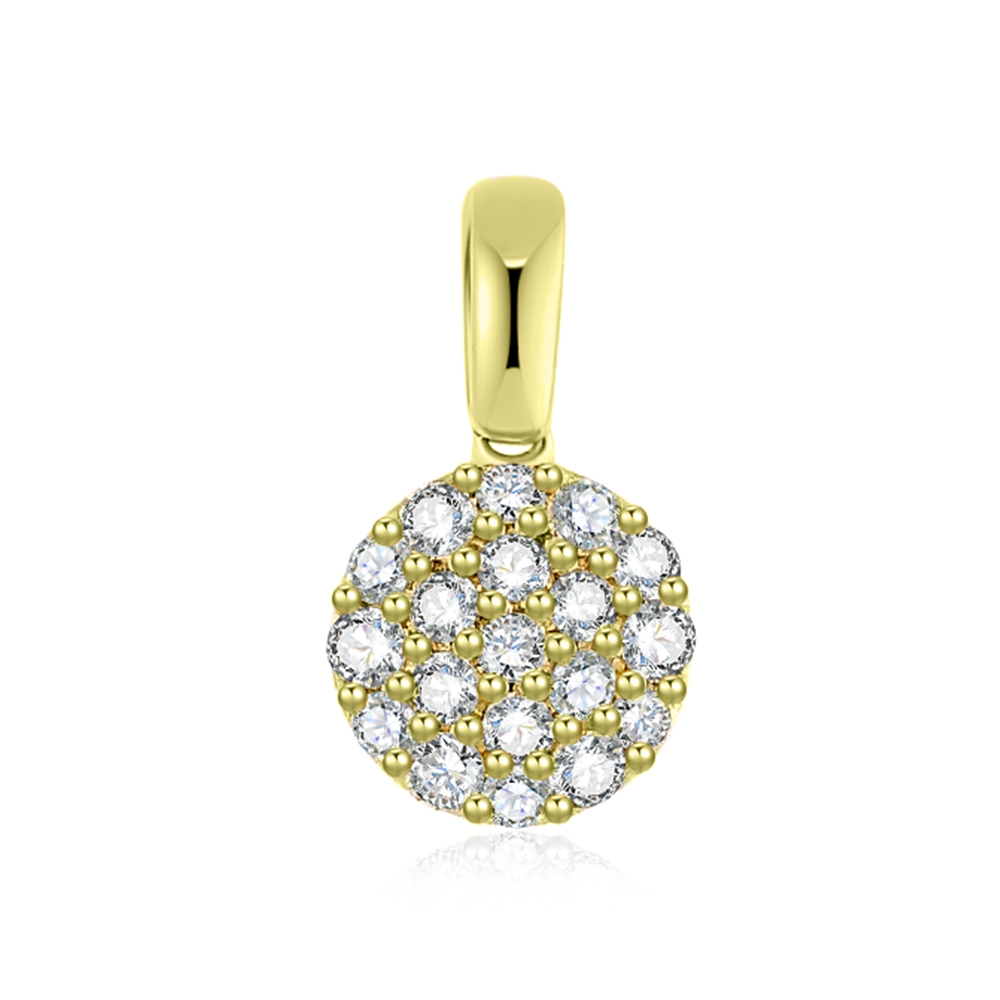 Prívesok zo žltého zlata s kameňmi DIAMANT