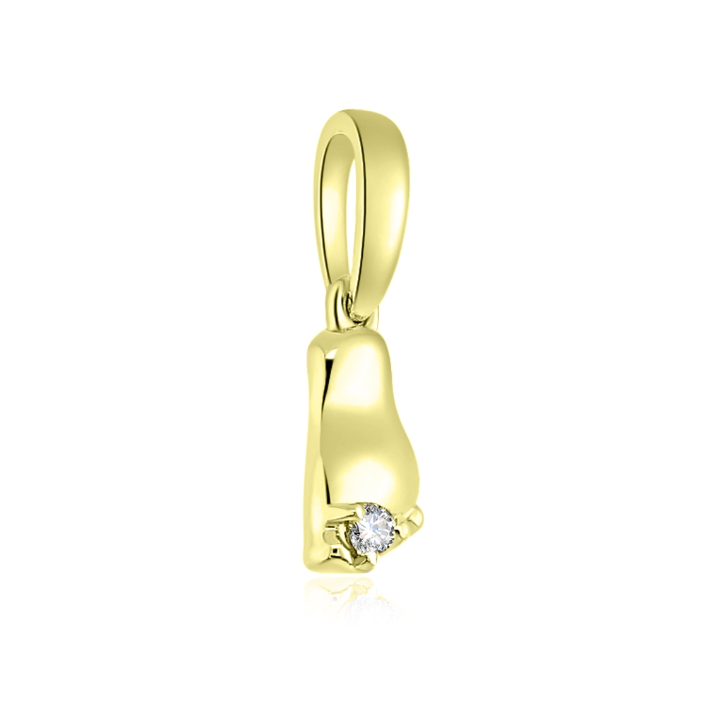 Prívesok zo žltého zlata s kameňmi DIAMANT