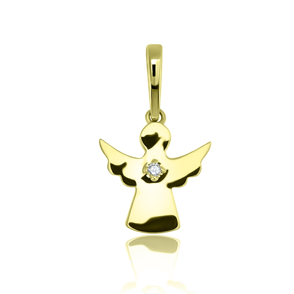 Prívesok zo žltého zlata s kameňmi DIAMANT
