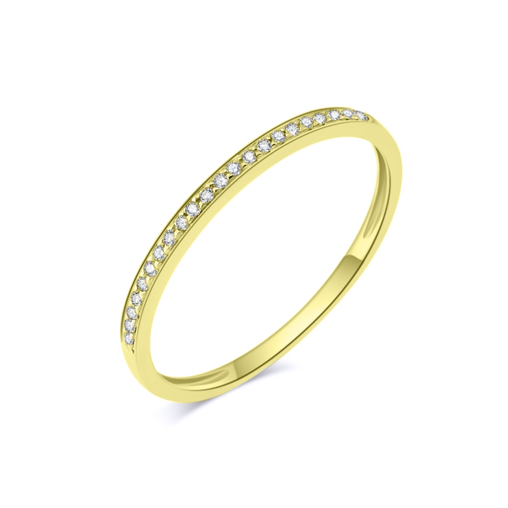 Prsteň z zlata žltá s kameňmi Diamant