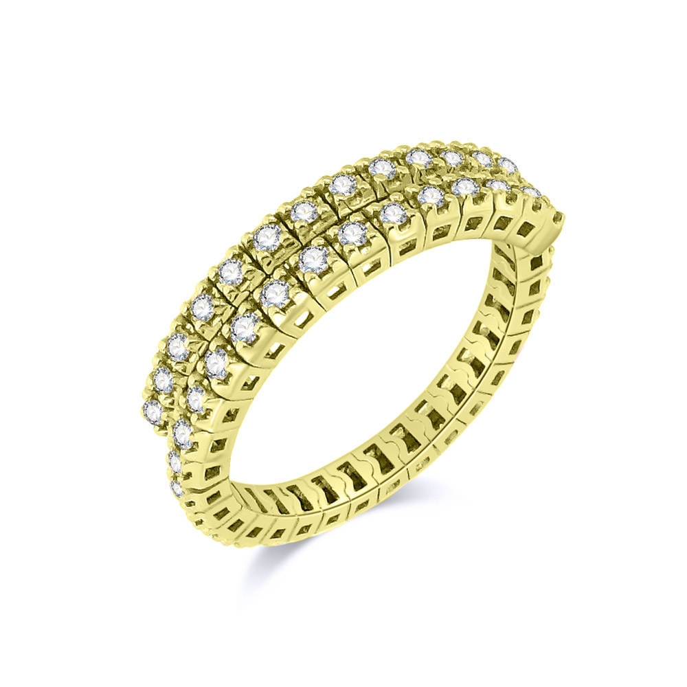 Prsteň zo žltého zlata s kameňmi DIAMANT