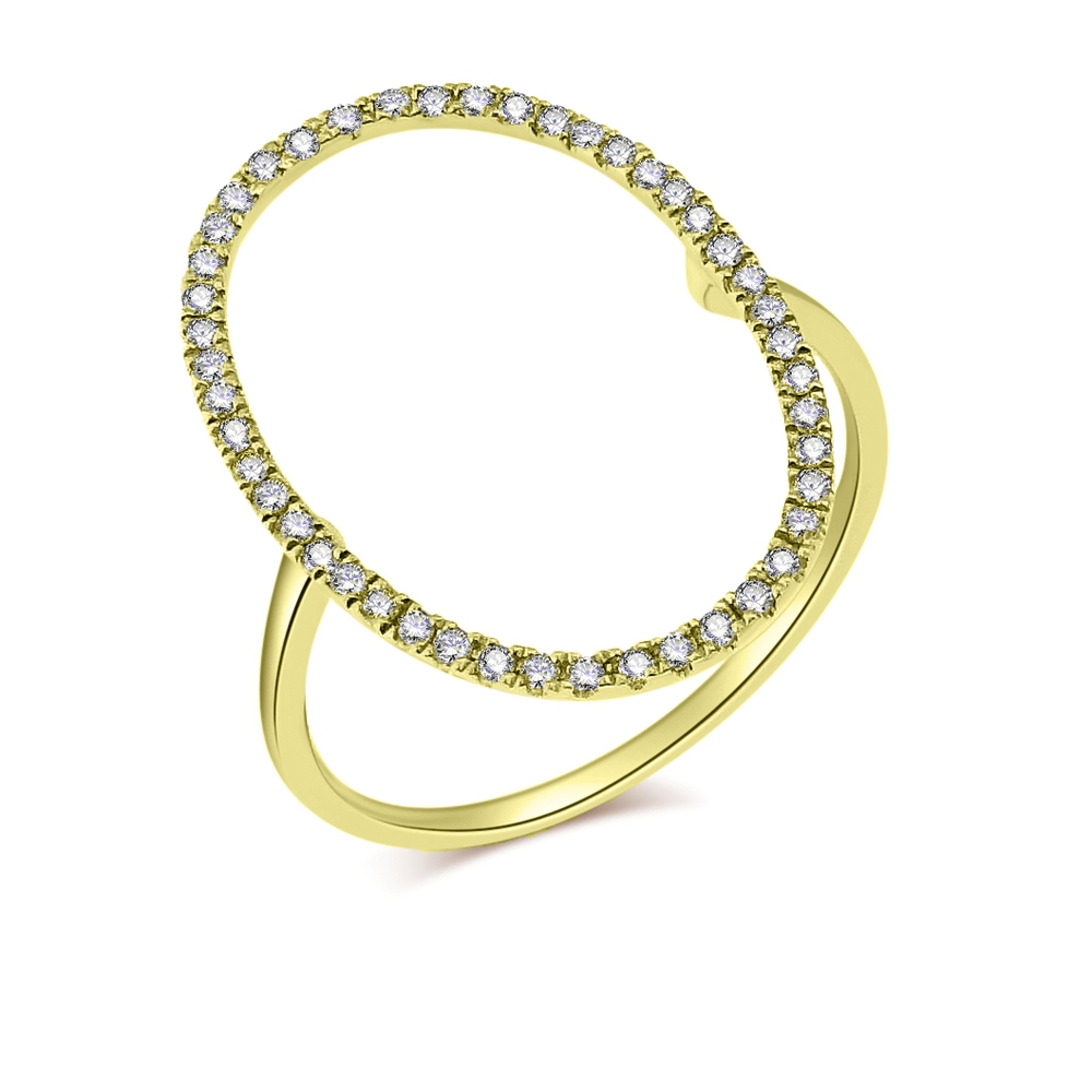 Prsteň zo žltého zlata s kameňmi DIAMANT