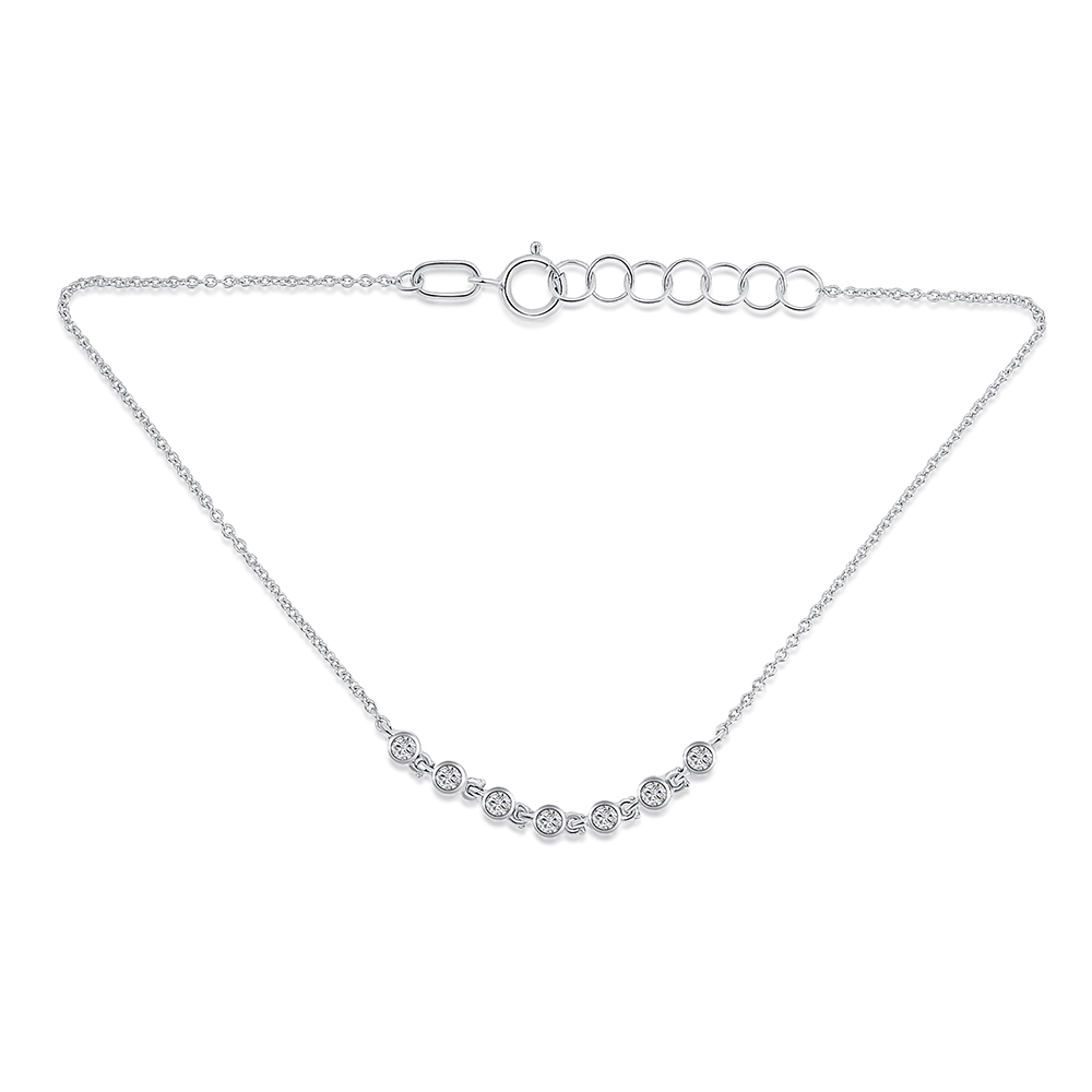 Náramok z bieleho zlata s kameňmi DIAMANT