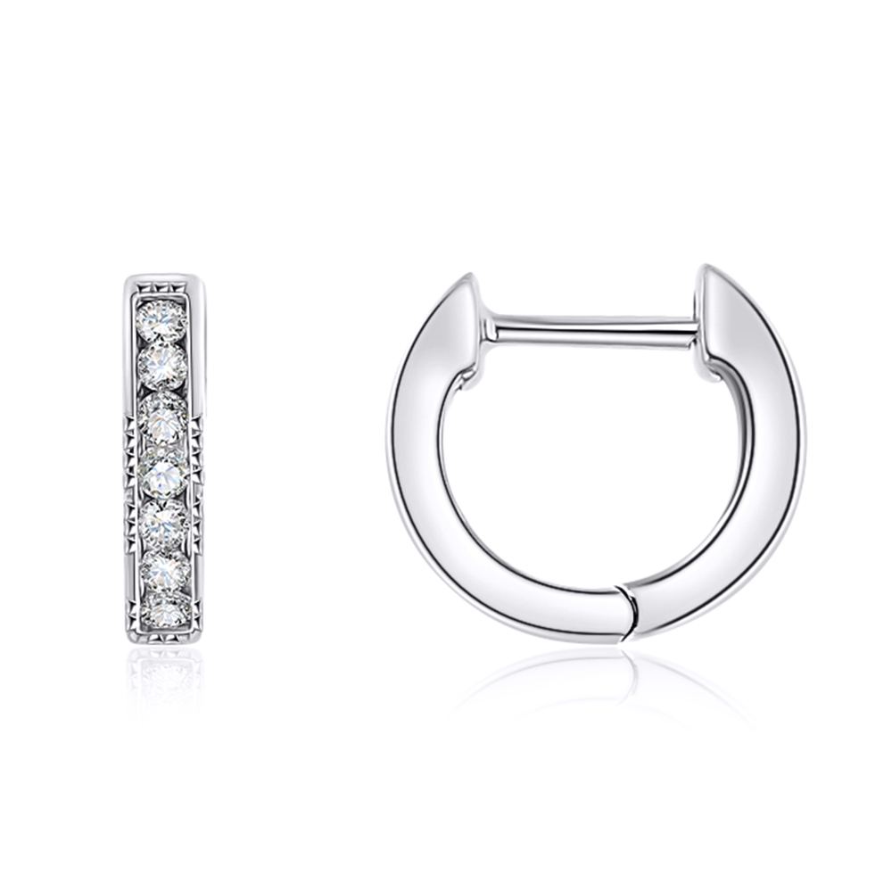 Náušnice z bieleho zlata s kameňmi DIAMANT