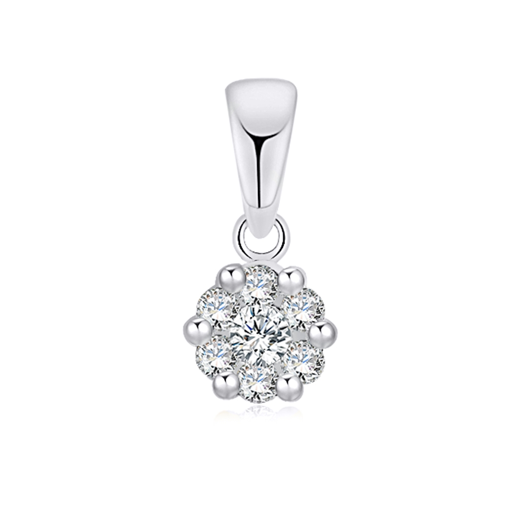 Prívesok z bieleho zlata s kameňmi DIAMANT