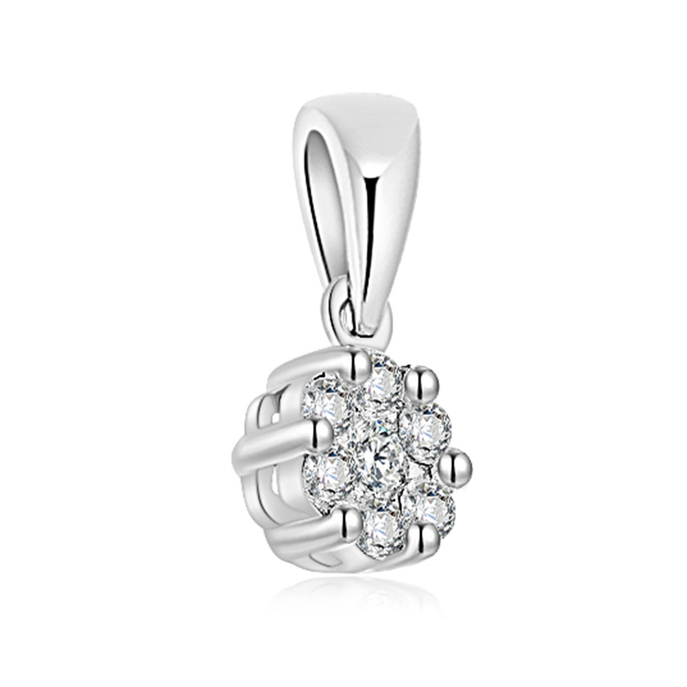 Prívesok z bieleho a žltého zlata s kameňmi DIAMANT