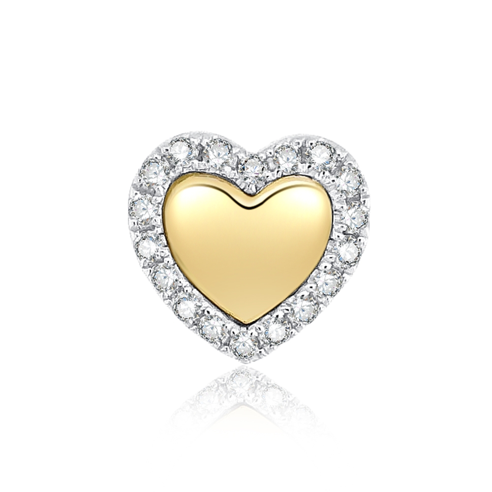 Prívesok z bieleho a žltého zlata s kameňmi DIAMANT