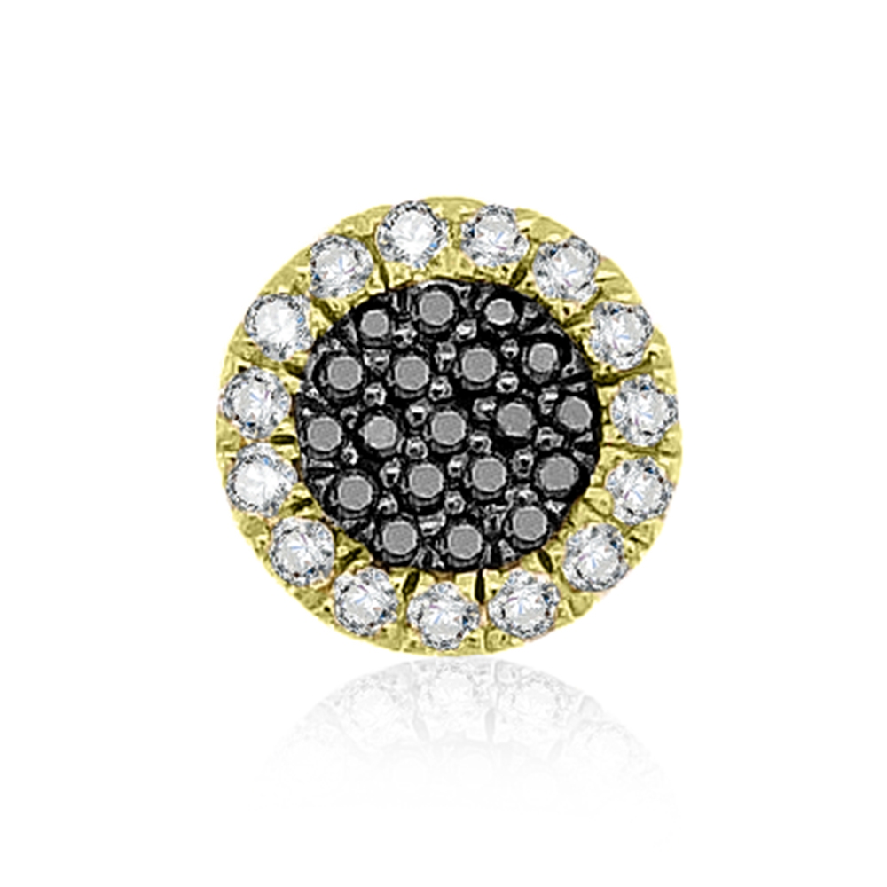Prívesok zo žltého zlata s kameňmi DIAMANT, ČIERNY DIAMANT