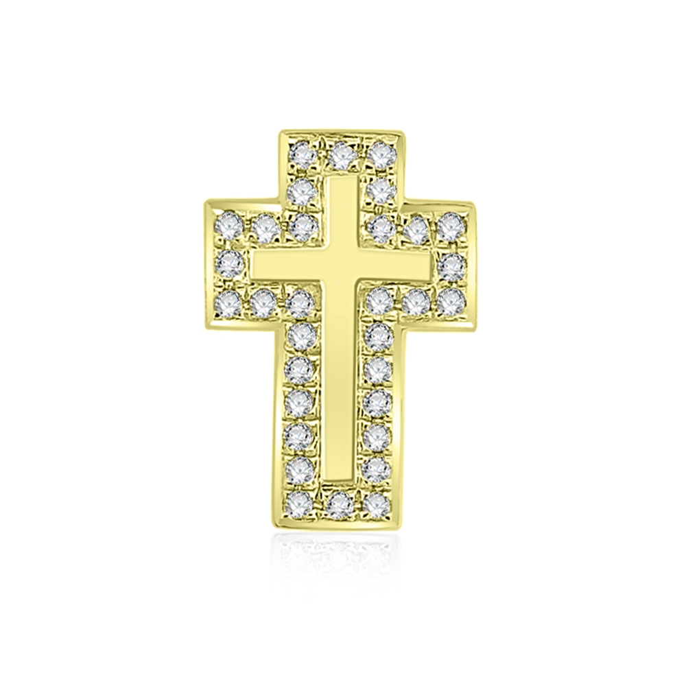 Prívesok zo žltého zlata s kameňmi DIAMANT