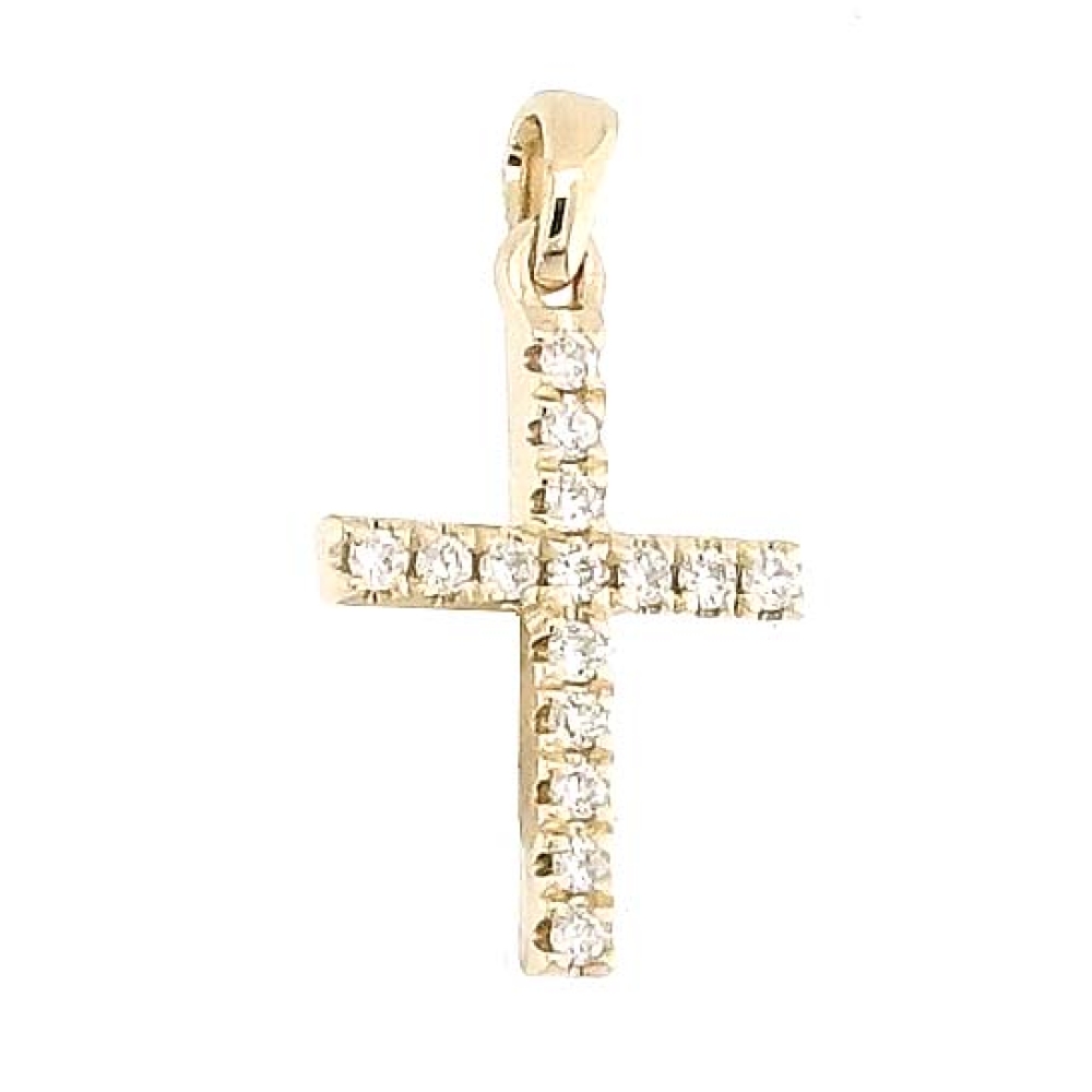 Prívesok zo žltého zlata s kameňmi DIAMANT