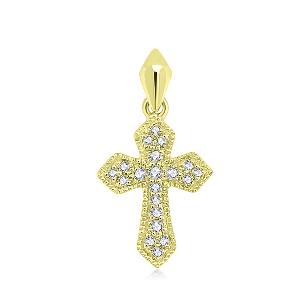 Prívesok zo žltého zlata s kameňmi DIAMANT