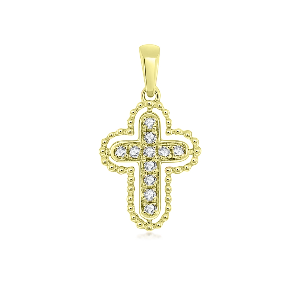 Prívesok zo žltého zlata s kameňmi DIAMANT