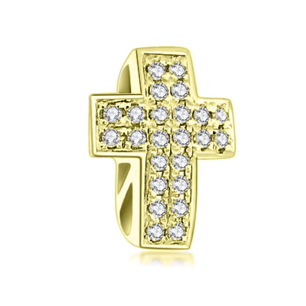 Prívesok zo žltého zlata s kameňmi DIAMANT