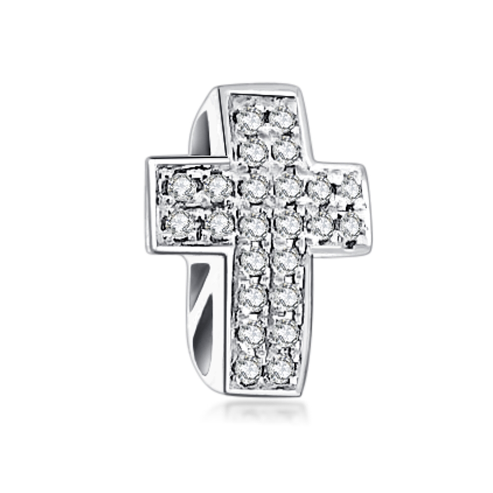 Prívesok z bieleho zlata s kameňmi DIAMANT