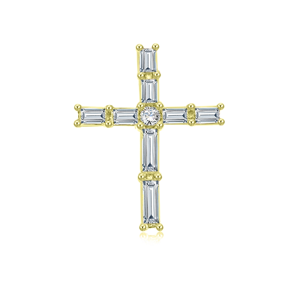 Prívesok zo žltého zlata s kameňmi DIAMANT