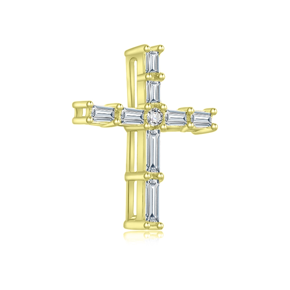 Prívesok zo žltého zlata s kameňmi DIAMANT