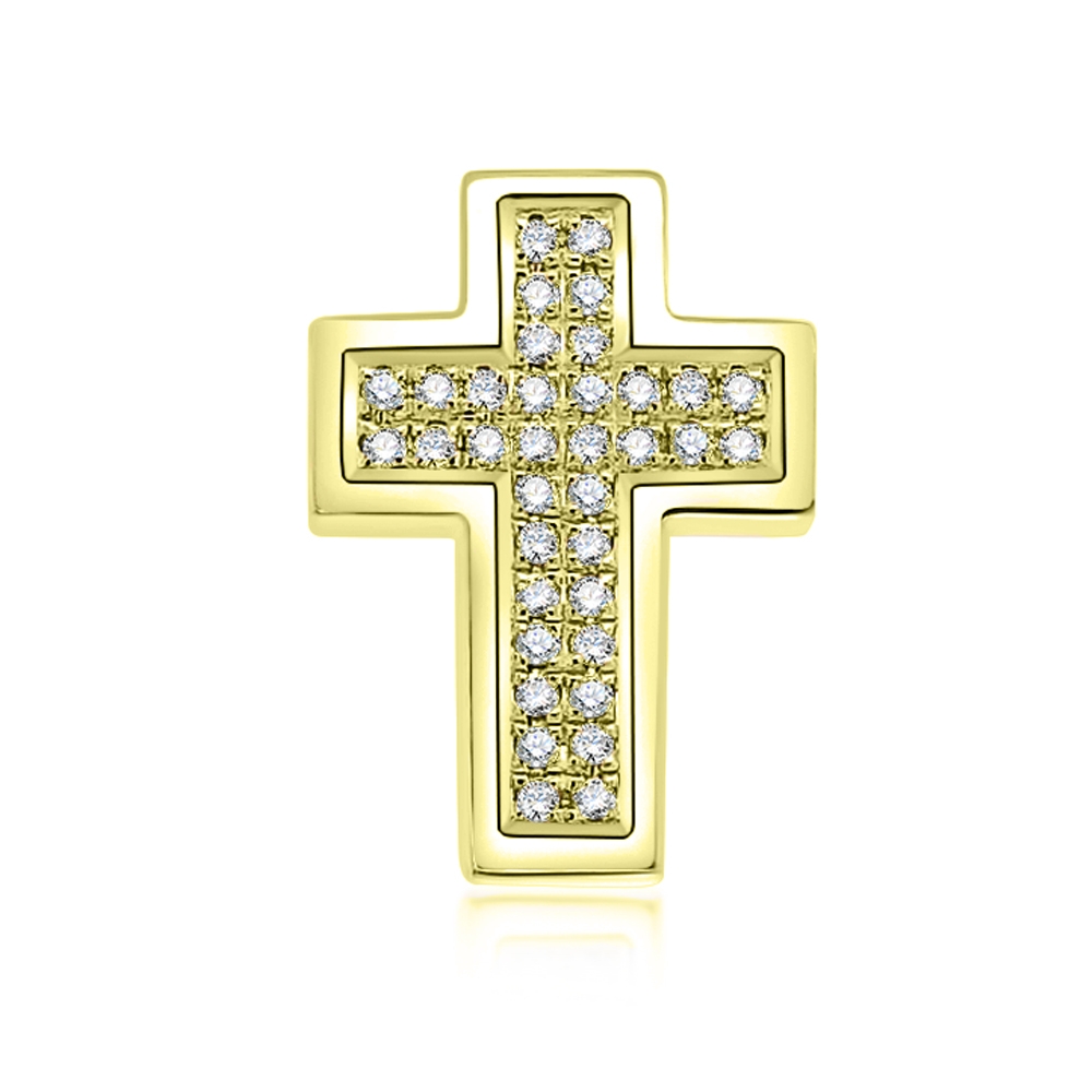 Prívesok zo žltého zlata s kameňmi DIAMANT