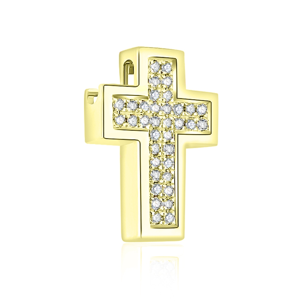 Prívesok zo žltého zlata s kameňmi DIAMANT