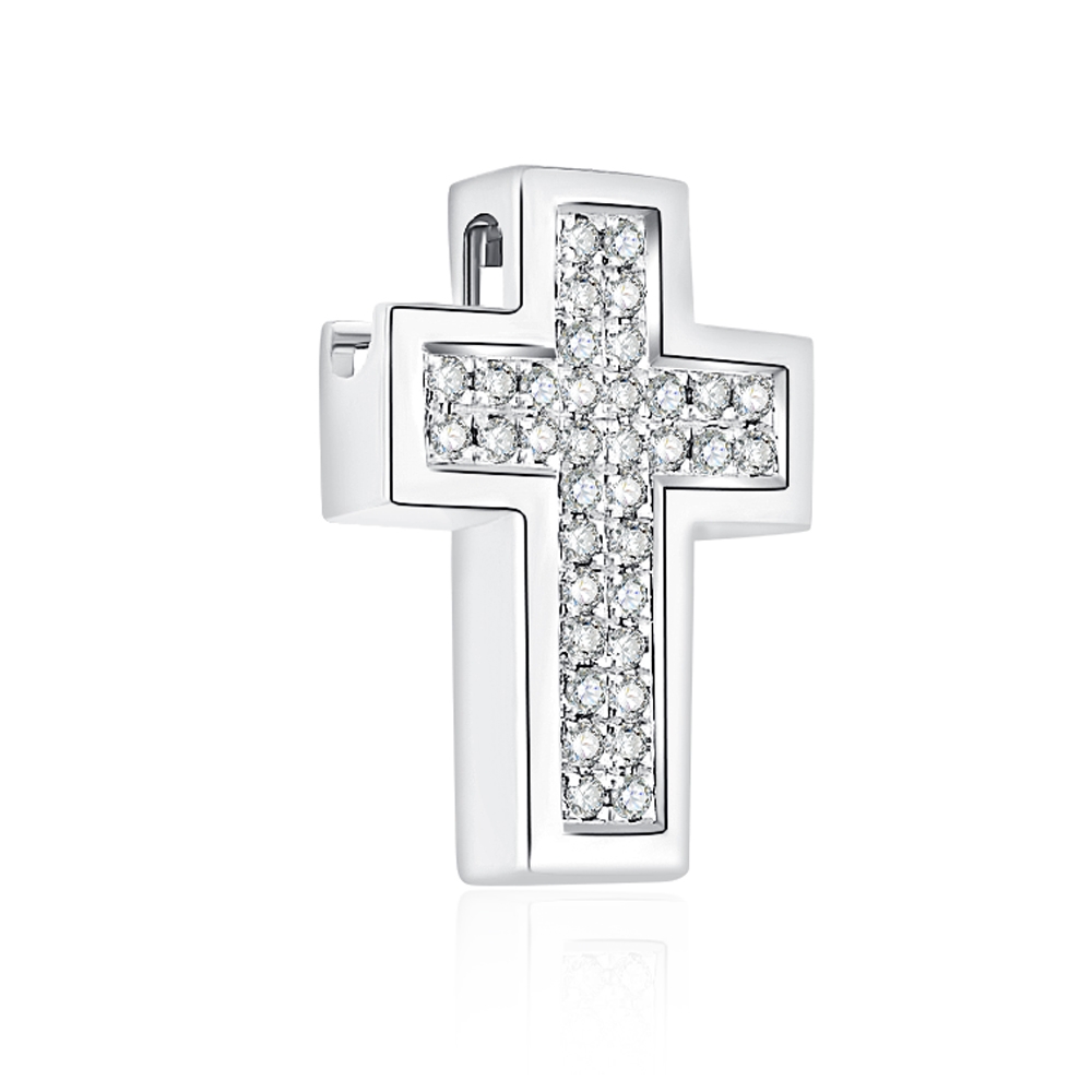 Prívesok z bieleho zlata s kameňmi DIAMANT