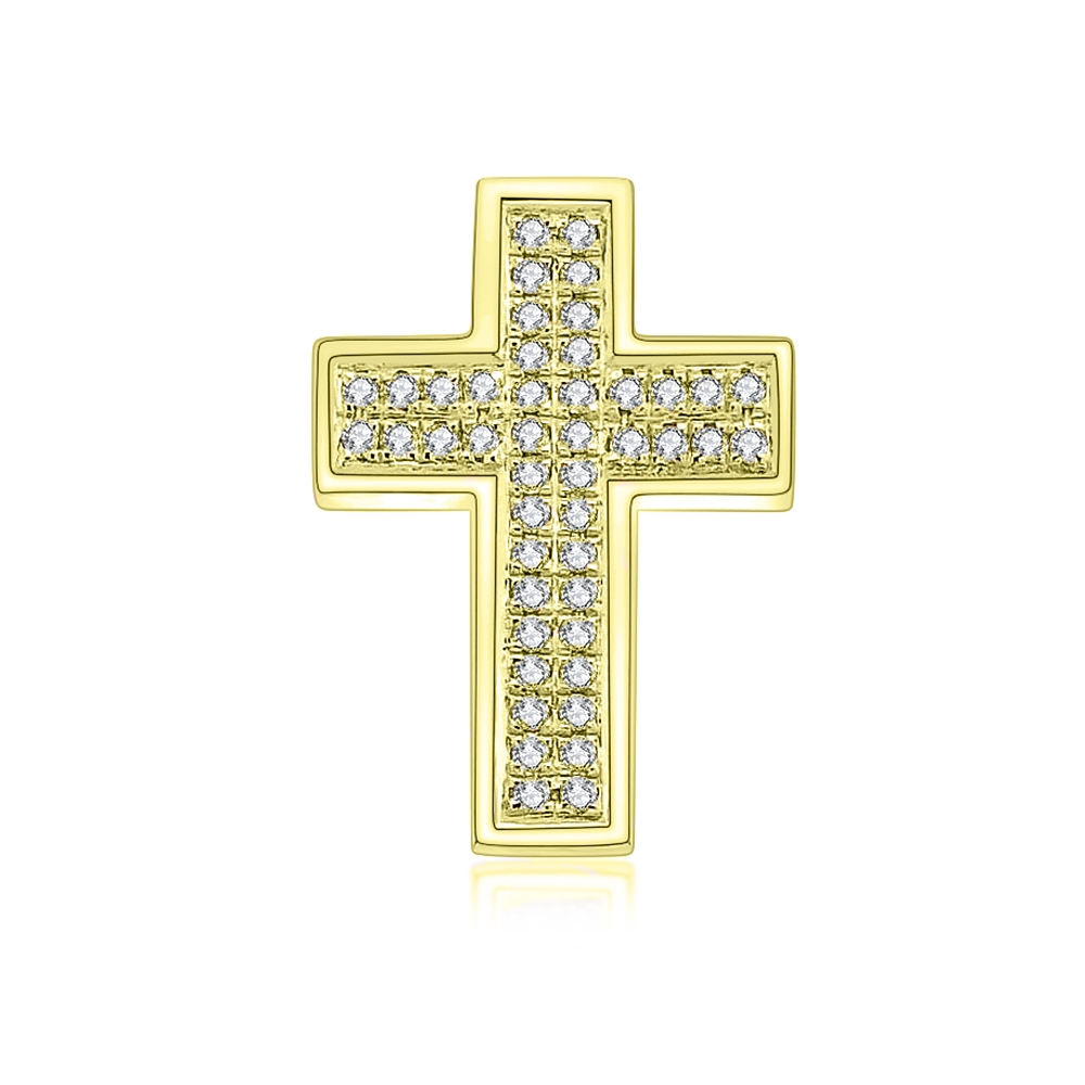 Prívesok zo žltého zlata s kameňmi DIAMANT
