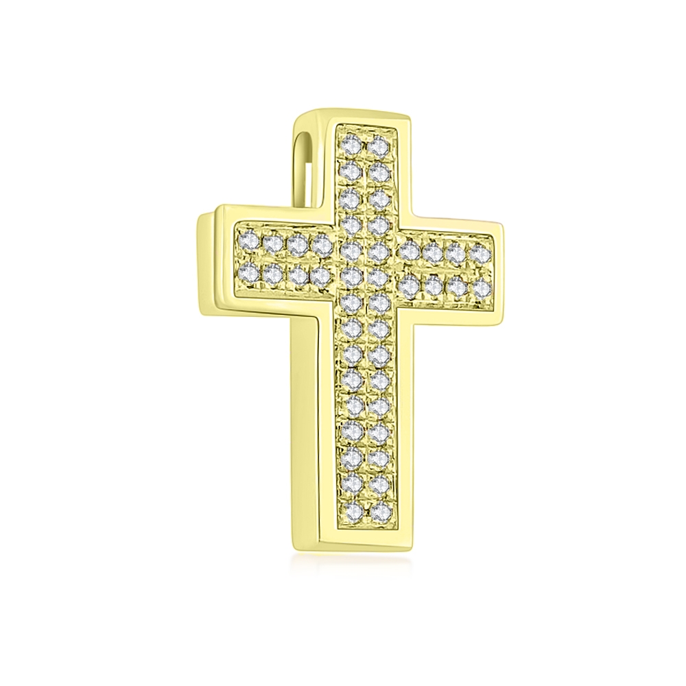 Prívesok zo žltého zlata s kameňmi DIAMANT