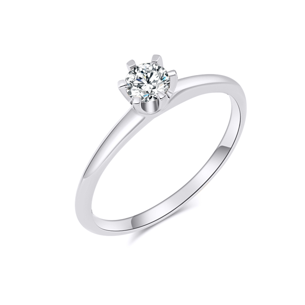 Prsteň z bieleho zlata s kameňmi DIAMANT
