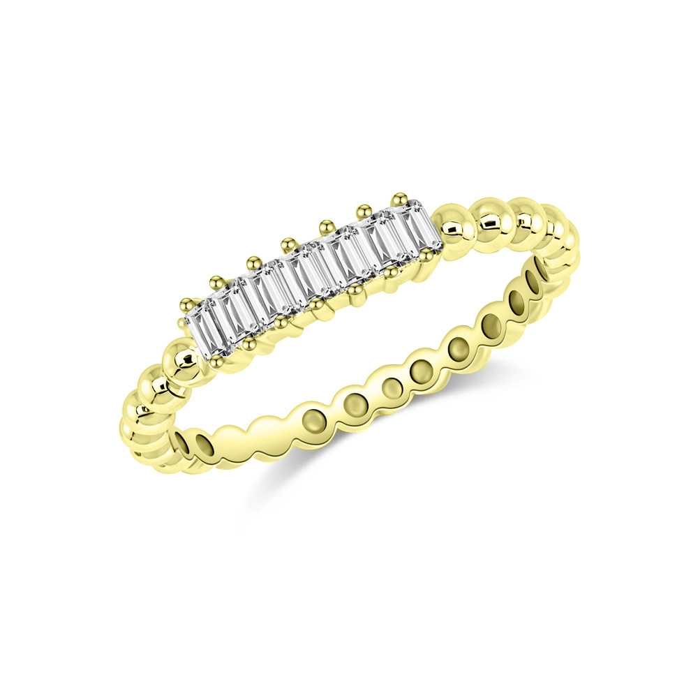 Prsteň zo žltého zlata s kameňmi DIAMANT