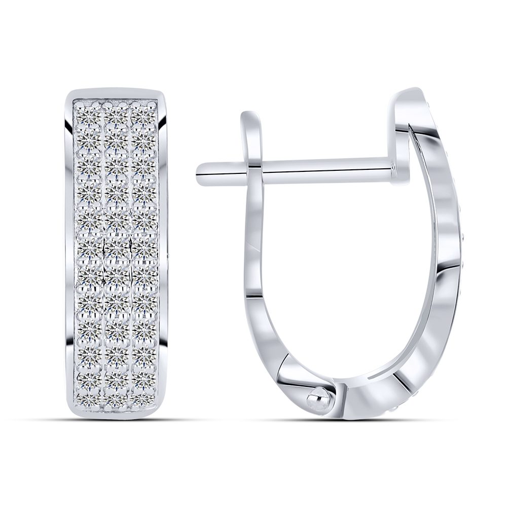 Náušnice z bieleho zlata s kameňmi DIAMANT