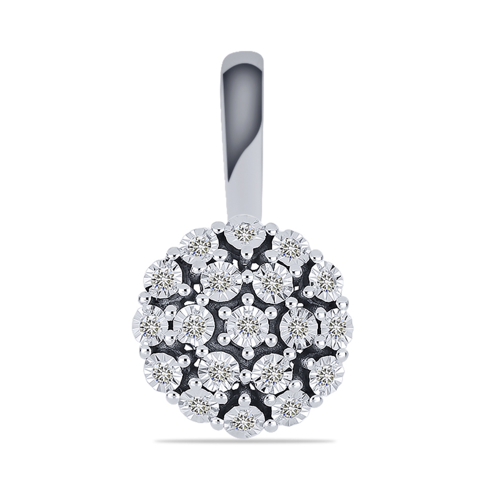 Prívesok z bieleho zlata s kameňmi DIAMANT