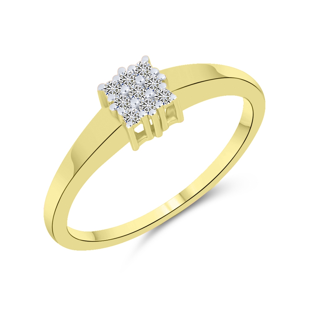 Prsteň zo žltého zlata s kameňmi DIAMANT