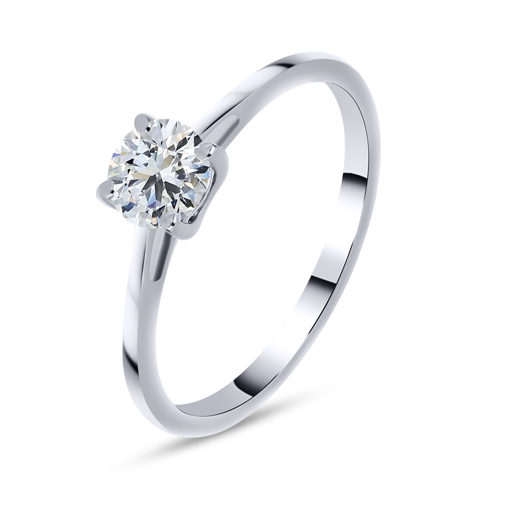 Prsteň z bieleho zlata s kameňmi DIAMANT