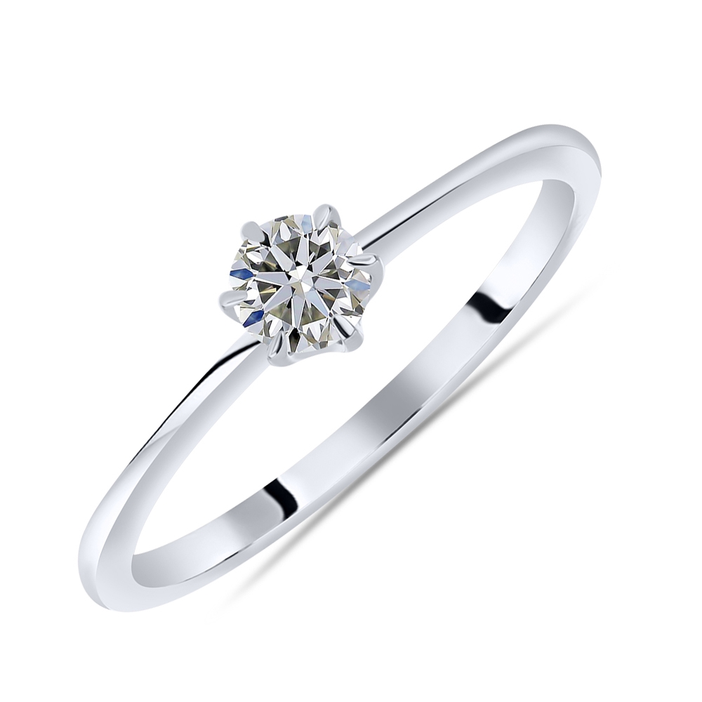 Prsteň z bieleho zlata s kameňmi DIAMANT