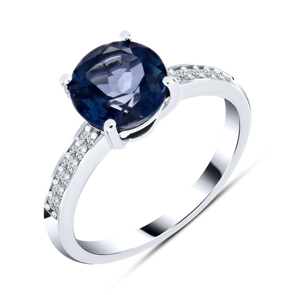 Prsteň zo striebra s kameňmi TOPÁS- LONDON BLUE, SYN ZIRKÓN 5A- BIELY