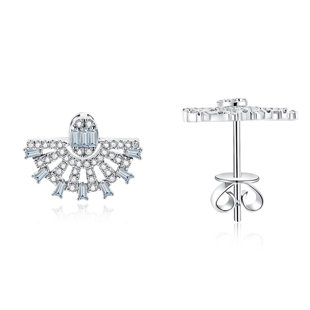 Náušnice z bieleho zlata s kameňmi DIAMANT