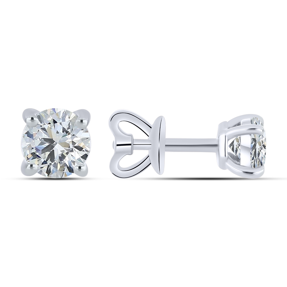 Náušnice z bieleho zlata s kameňmi DIAMANT