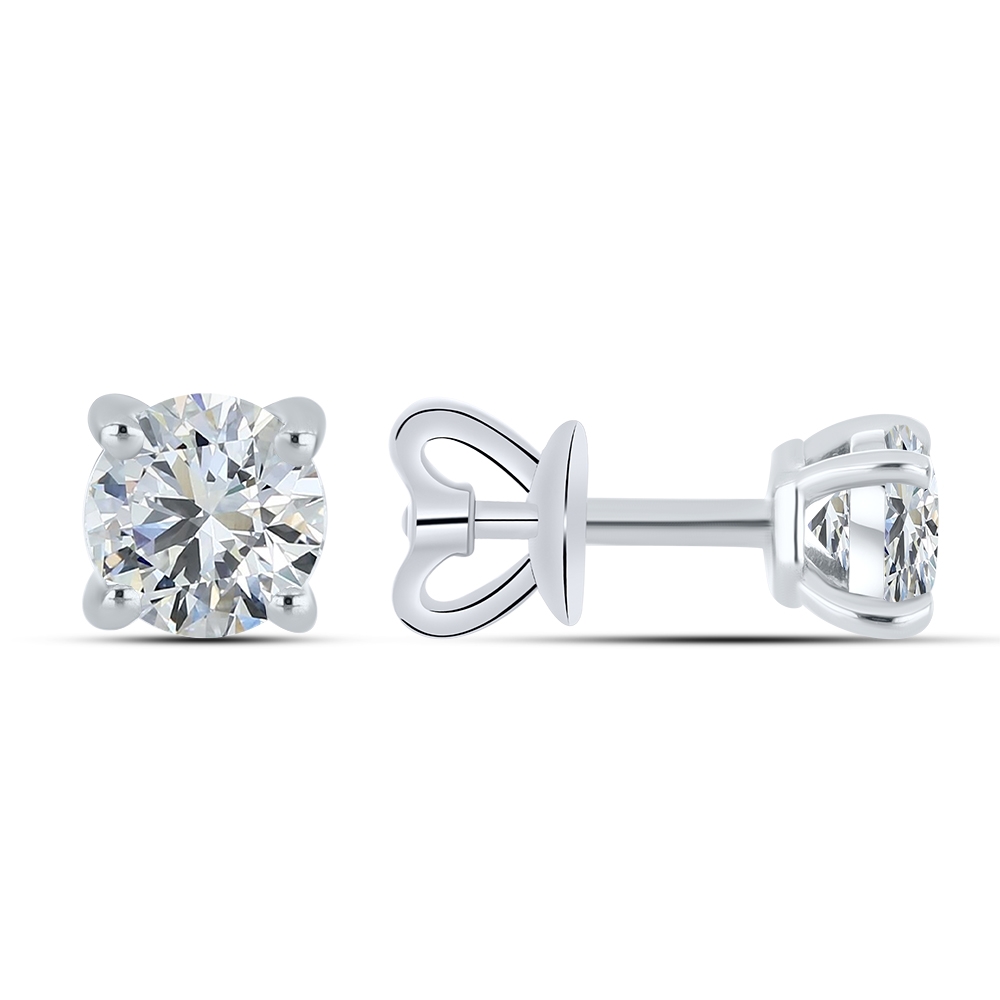 Náušnice z bieleho zlata s kameňmi DIAMANT
