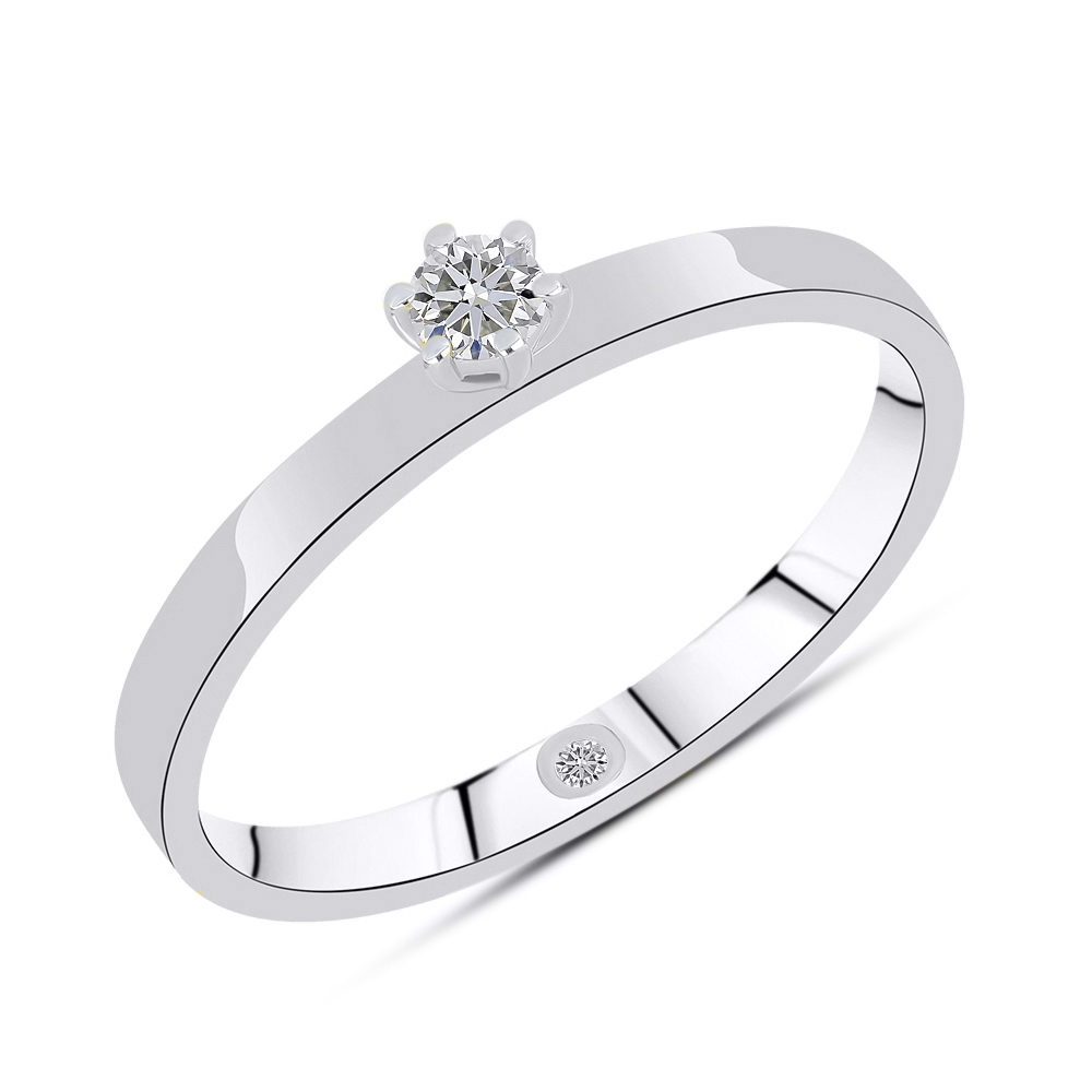 Prsteň z bieleho zlata s kameňmi DIAMANT