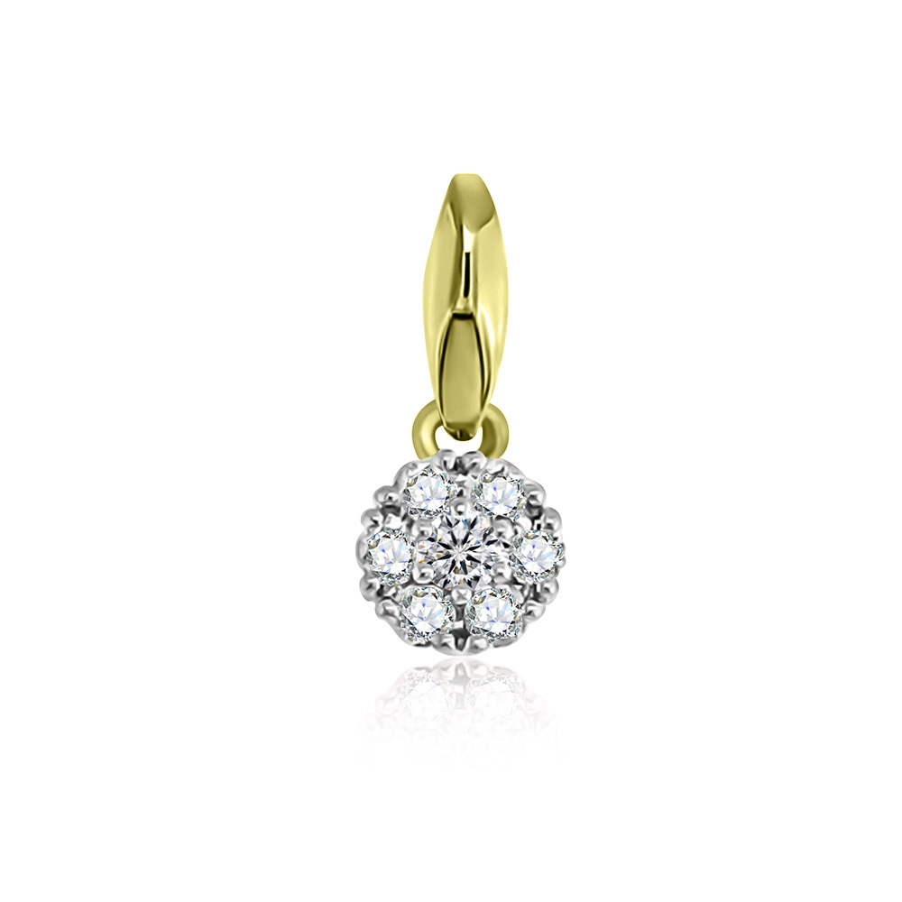Prívesok zo žltého zlata s kameňmi DIAMANT