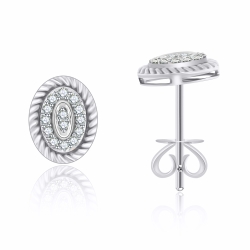 Náušnice z bieleho zlata s kameňmi DIAMANT
