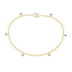 Náramok zo žltého zlata s kameňmi DIAMANT